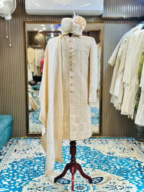 royal mughal motifs hand work embroidery sherwani.webp